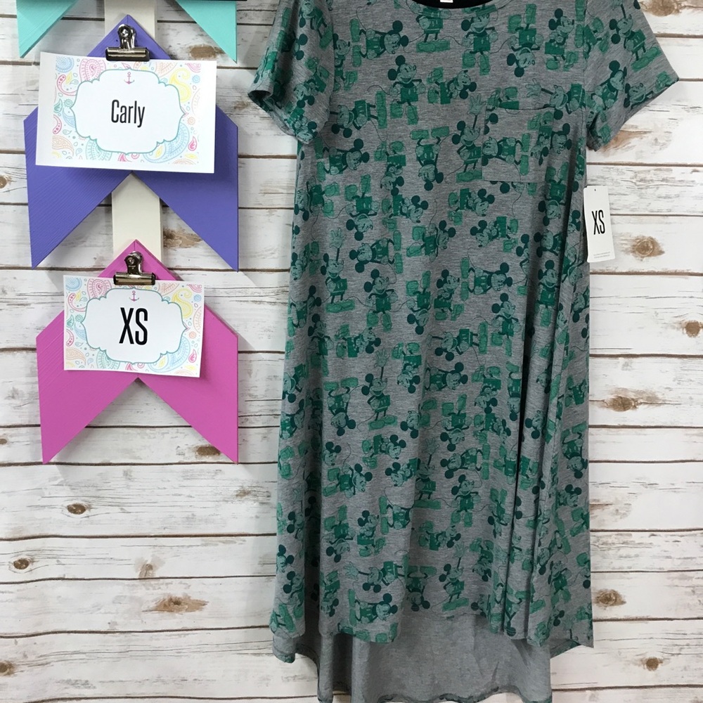 NWT LULAROE DISNEY CARLY DRESS SIZE XS